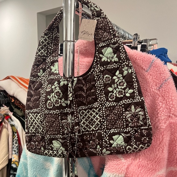 FREE PEOPLE Quinlan Quilt Shoulder Bag, Brown NWT - Picture 5 of 6